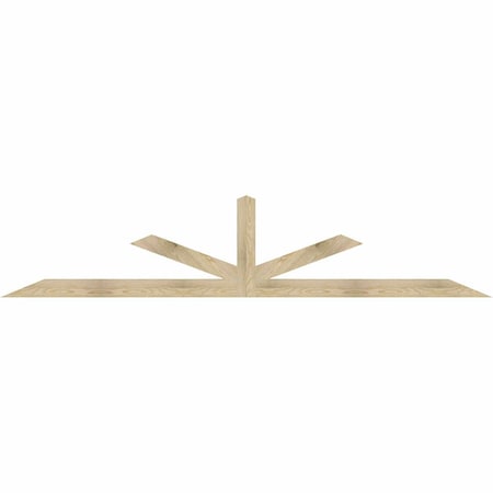 Ekena Millwork Saratoga Rough Sawn Timber Gable Bracket, Douglas Fir, 108"W x 22"H x 2"D x 4"F, 5/12 Pitch GBW108X22X0204SAR00RDF